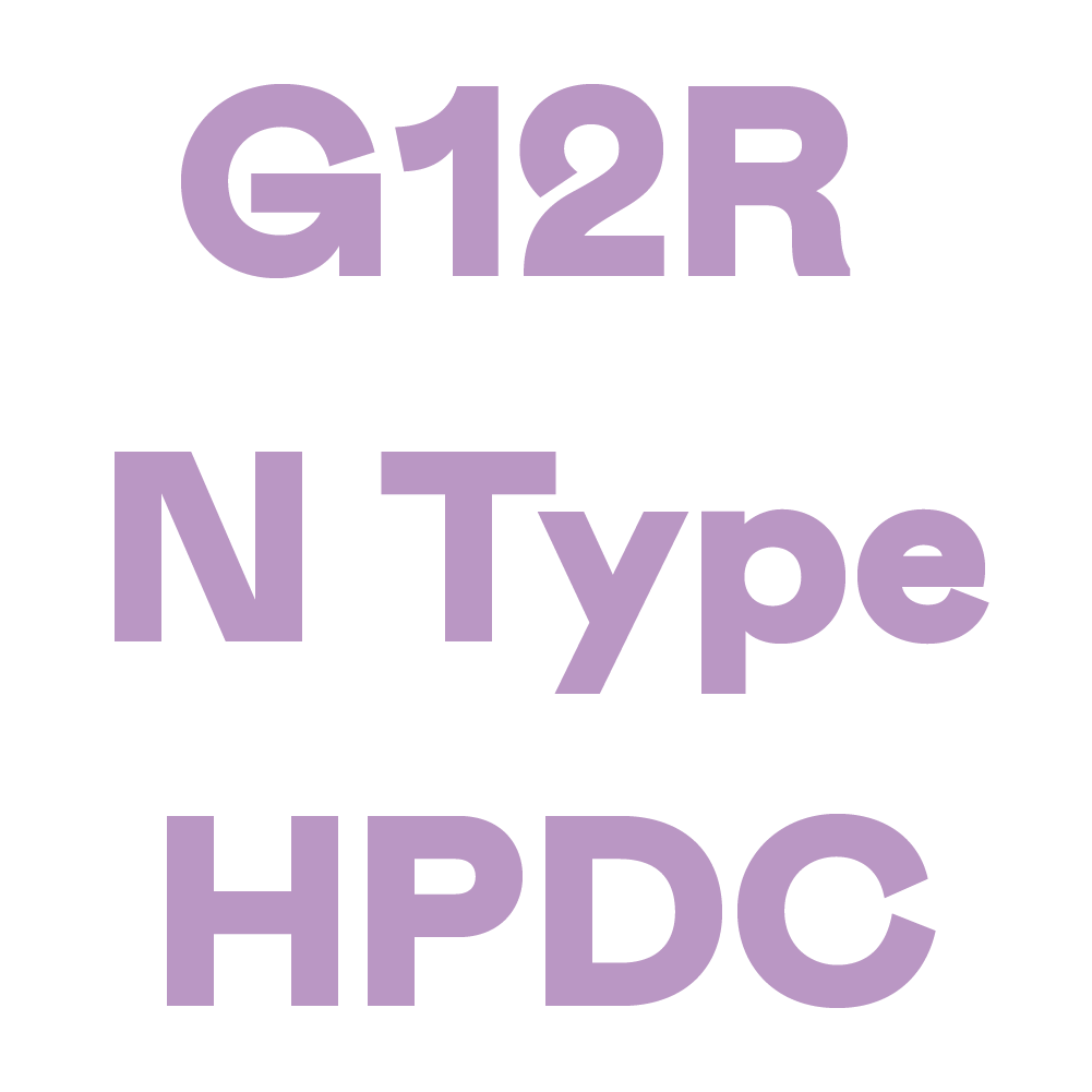 G12R N型電池片,採用 HPDC (High Performance and Hybrid Passivated Dual-Junction Cell）是復合鈍化雙結電池的簡稱，HPDC電池具有更優的轉換效率。